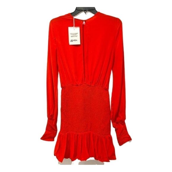 Winter Muse Jasmine Mini Dress, Poppy Red, Size 10 - Picture 2 of 3